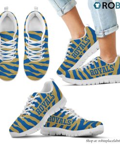 Kansas City Royals Tiger Skin Stripes Pattern Printed Breathable Running Shoes