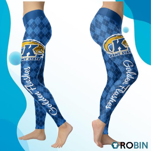 Kent State Golden Flashes Caro Seamless Pattern Womens Sports, Running Leggings