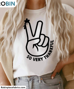 Limited Peace Sign Turkey Shirt, So Very Thankful Long Sleeve Unisex Hoodie