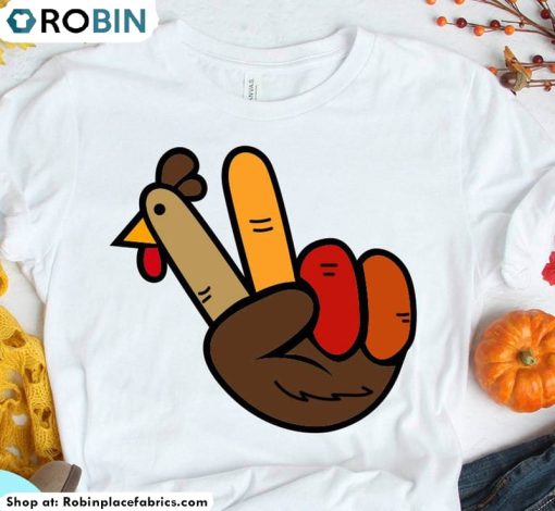 Limited Peace Sign Turkey Shirt, Turkey Hand Inspired Crewneck Unisex Hoodie