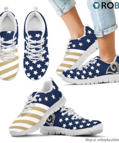 Los Angeles Rams America Flag Full Stars Stripes Pattern Sneaker