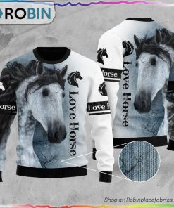 Love Horse Ugly Christmas Sweater