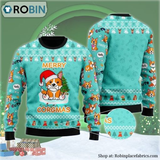 Lovely Dog Merry Corgmas Ugly Christmas Sweater