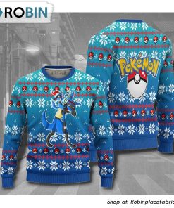 Lucario Pokemon Anime Christmas Ugly Sweater