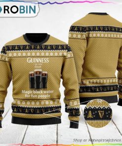 Magic Black Water Guinness Christmas Sweater