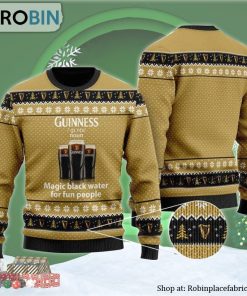 Magic Black Water Guinness Ugly Christmas Sweater