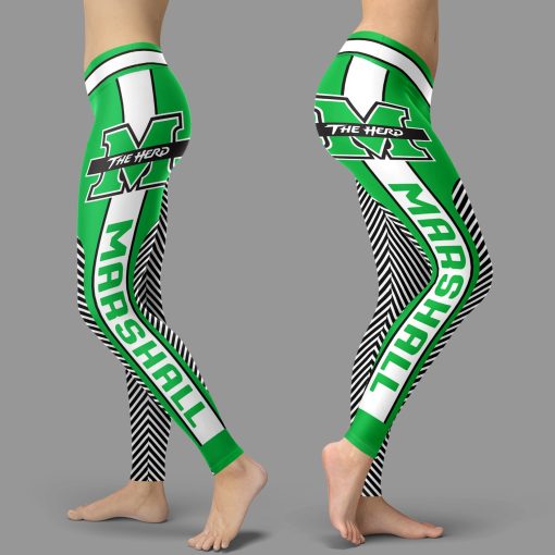 Marshall Thundering Herd Team High Waist Leggings for Women