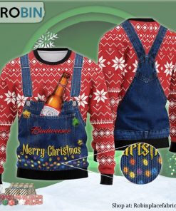 Merry Christmas Budweiser Ugly Christmas Sweater