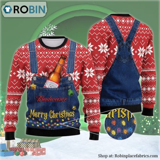Merry Christmas Budweiser Ugly Christmas Sweater