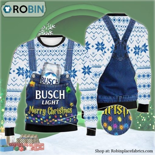Merry Christmas Busch Light Ugly Christmas Sweater