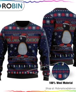 Merry Noot Noot Ugly Christmas Sweater Merry Noot Noot Ugly Christmas Sweater