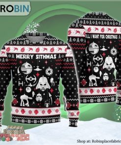 Merry Sithmas Darth Vader Ugly Christmas Sweater
