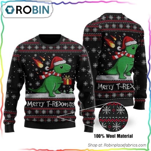 Merry T-rexmas Ugly Christmas Sweater