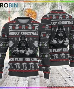 Merry Xmas You Filthy Jedi Rebel Ugly Christmas Sweater