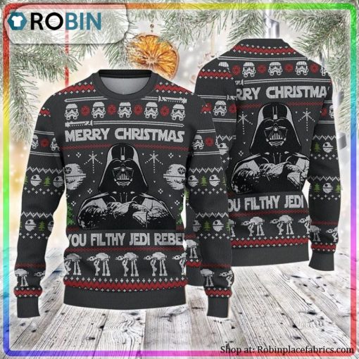 Merry Xmas You Filthy Jedi Rebel Ugly Christmas Sweater