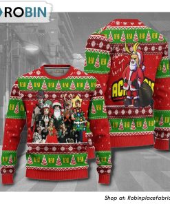 Mha Characters My Hero Academia Anime Christmas Ugly Sweater