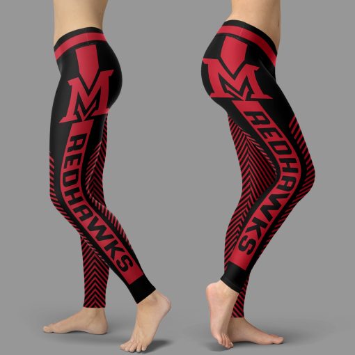 Miami RedHawks Team High Waist Leggings for Women