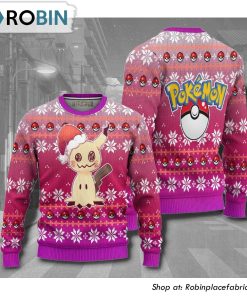 Mimikyu Pokemon Anime Christmas Ugly Sweater Mimikyu Pokemon Anime Christmas Ugly Sweater