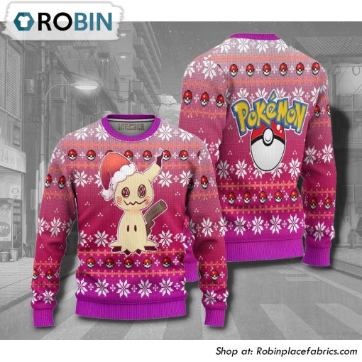 Mimikyu Pokemon Anime Christmas Ugly Sweater
