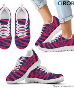 Minnesota Twins Tiger Skin Stripes Pattern Printed Breathable Running Shoes