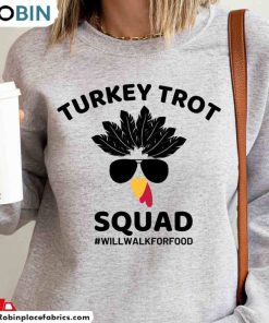 Modern Turkey Squad Shirt, Comfort Turkey Trot Crewneck Unisex Hoodie