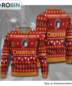 Momo My Hero Academia Anime 3D Printed Ugly Christmas Sweater