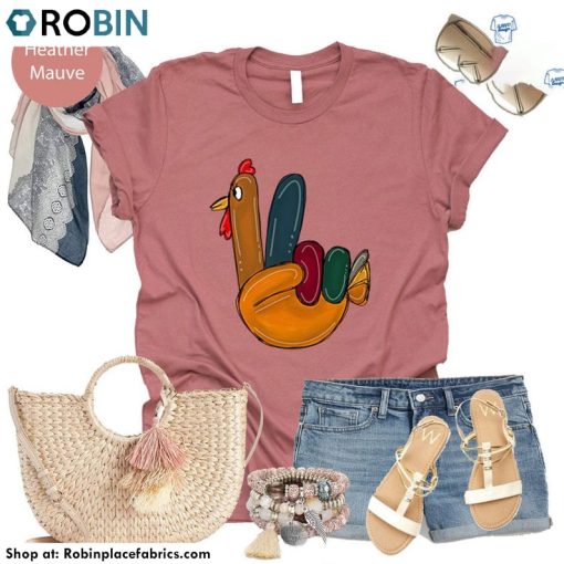Must Have Peace Sign Turkey Shirt, Inspired Fall Turkey T Shirt Sweatshirt