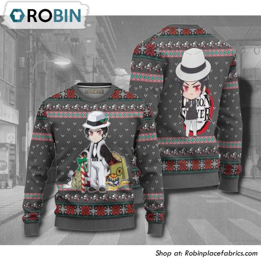 Muzan Demon Slayer Anime 3D Printed Ugly Christmas Sweater