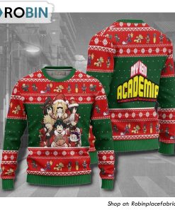 My Hero Academia Characters Anime 3D Printed Ugly Christmas Sweater