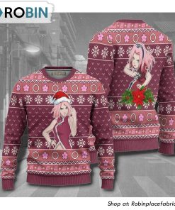 Naruto Sakura 32 Age Anime Christmas Ugly Sweater