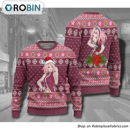 Naruto Sakura 32 Age Anime Christmas Ugly Sweater
