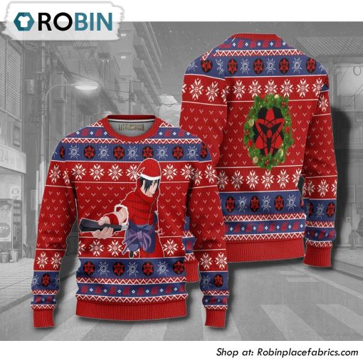 Naruto Sasuke Mangekyo Sharingan Anime Christmas Ugly Sweater