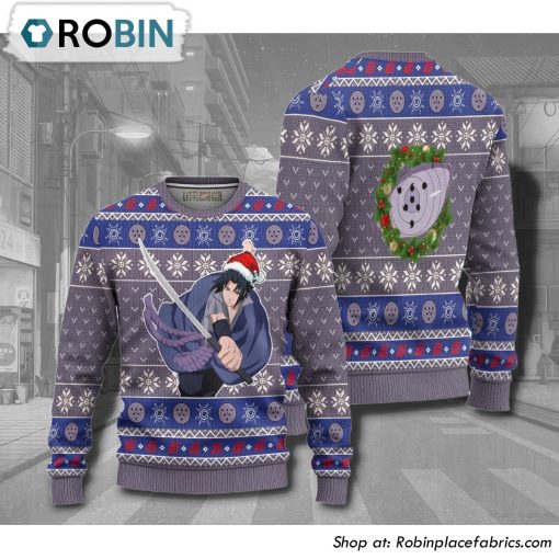 Naruto Sasuke Rinnegan Anime Christmas Ugly Sweater