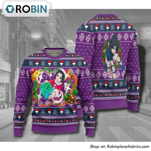 Naruto Sasuke Teen Anime Christmas Ugly Sweater