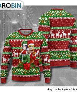 Naruto X Hinata Knitted Anime Christmas Ugly Sweater