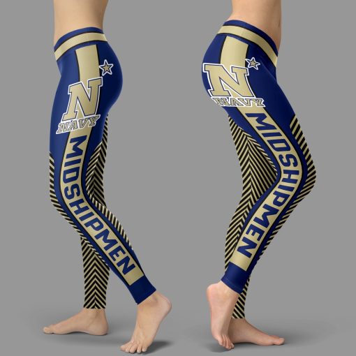 Navy Midshipmen Team High Waist Leggings for Women