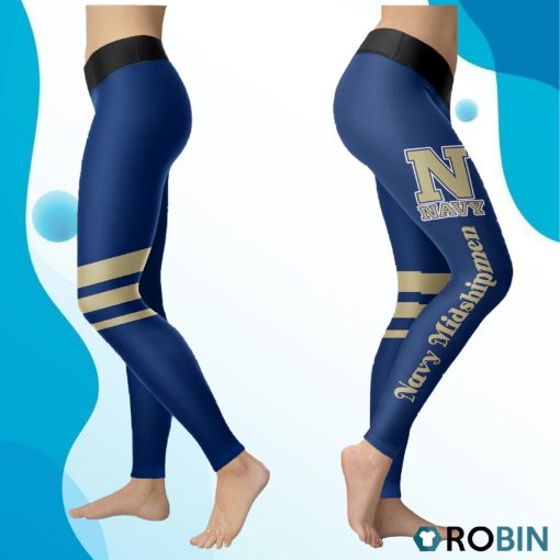 Navy Midshipmen Women 3D Printed Leggings Sports