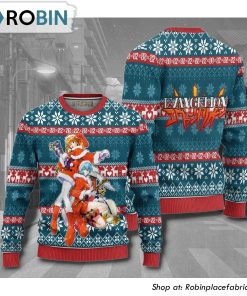 Neon Genesis Evangelion Knitted Anime 3D Printed Ugly Christmas Sweater