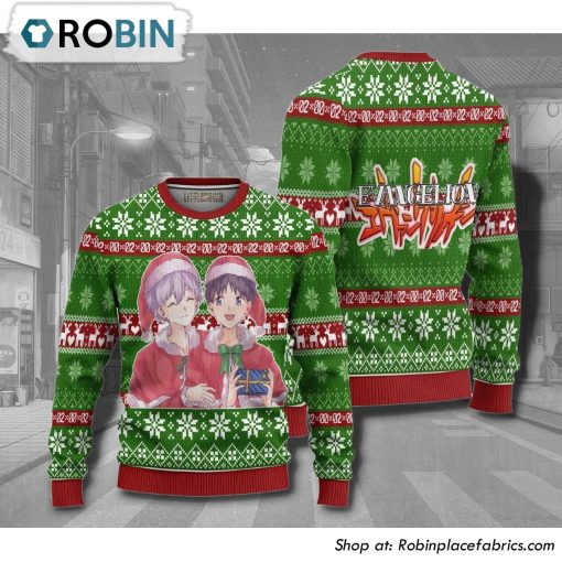 Neon Genesis Evangelion Shinji X Kaworu Anime Christmas Ugly Sweater