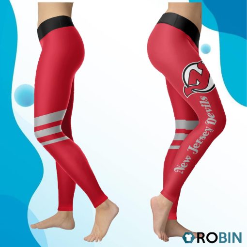 New Jersey Devils Women 3D Printed Leggings Sports