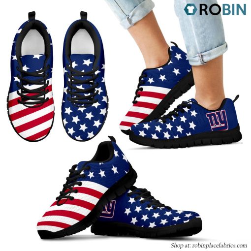 New York Giants America Flag Full Stars Stripes Pattern Sneaker