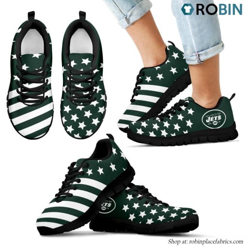 New York Jets America Flag Full Stars Stripes Pattern Sneaker