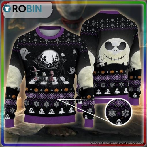 Nightmare Before Xmas Road Ugly Christmas Sweater