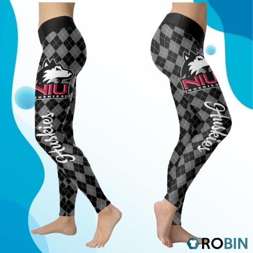 Northern Illinois Huskies Caro Seamless Pattern Womens Sports, Running Leggings