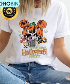Not So Scary Halloween Party Mickey Shirt , Disney Halloween Hoodie Long Sleeve