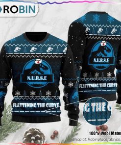 Nurse Dinosaur Ugly Christmas Sweater