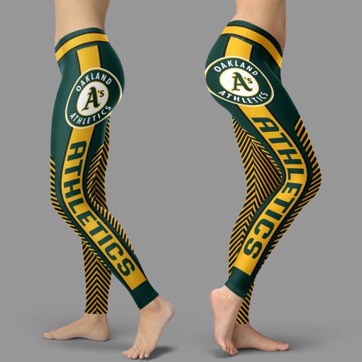 Oakland Athletics Team High Waist Leggings for Women