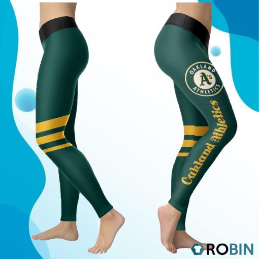 Oakland Athletics Women 3D Printed Leggings Sports