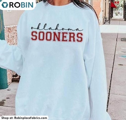 Oklahoma Sooners Shirt, Vintage Design Short Sleeve Long Sleeve For Football Lover