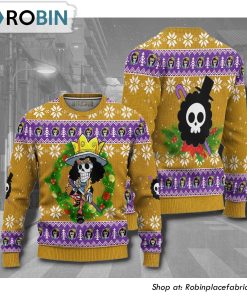 One Piece Brook Anime 3D Printed Ugly Christmas Sweater